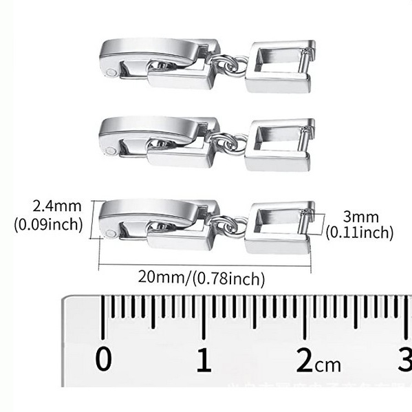 Fiasrel 3pcs White Rose Gold Plated Extenders Extension Buckles Clasps for Bracelet Necklace Jewelry Making