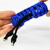Fiasrel Woven Adjustable Knit Blue Color Survival Paracord Bracelet
