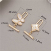 Fiasrel DIY Jewelry Buckle Electroplated 14K Gold Lobster Buckle Manual Melon Seed Spring Buckle Magnet OT Buckle Clasp