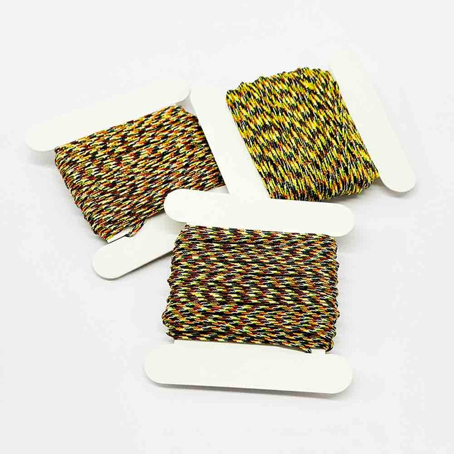 Fiasrel 20yards Colorful Nylon Gold Thread Decorative Twisted Round Rope for DIY Jewelry Making Woven Bracelet