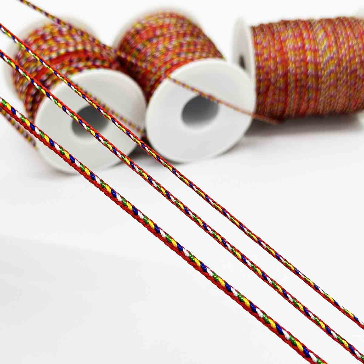 Fiasrel 1.5mm 2mm 2.5mm DIY Five-color Thread String for Bracelet Necklace Making