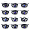 Fiasrel Horoscope Braided Leather Rope Luminous Bracelet Jewelry Glow In The Dark Astrology Chinese 12 Zodiac Sign Bracelets