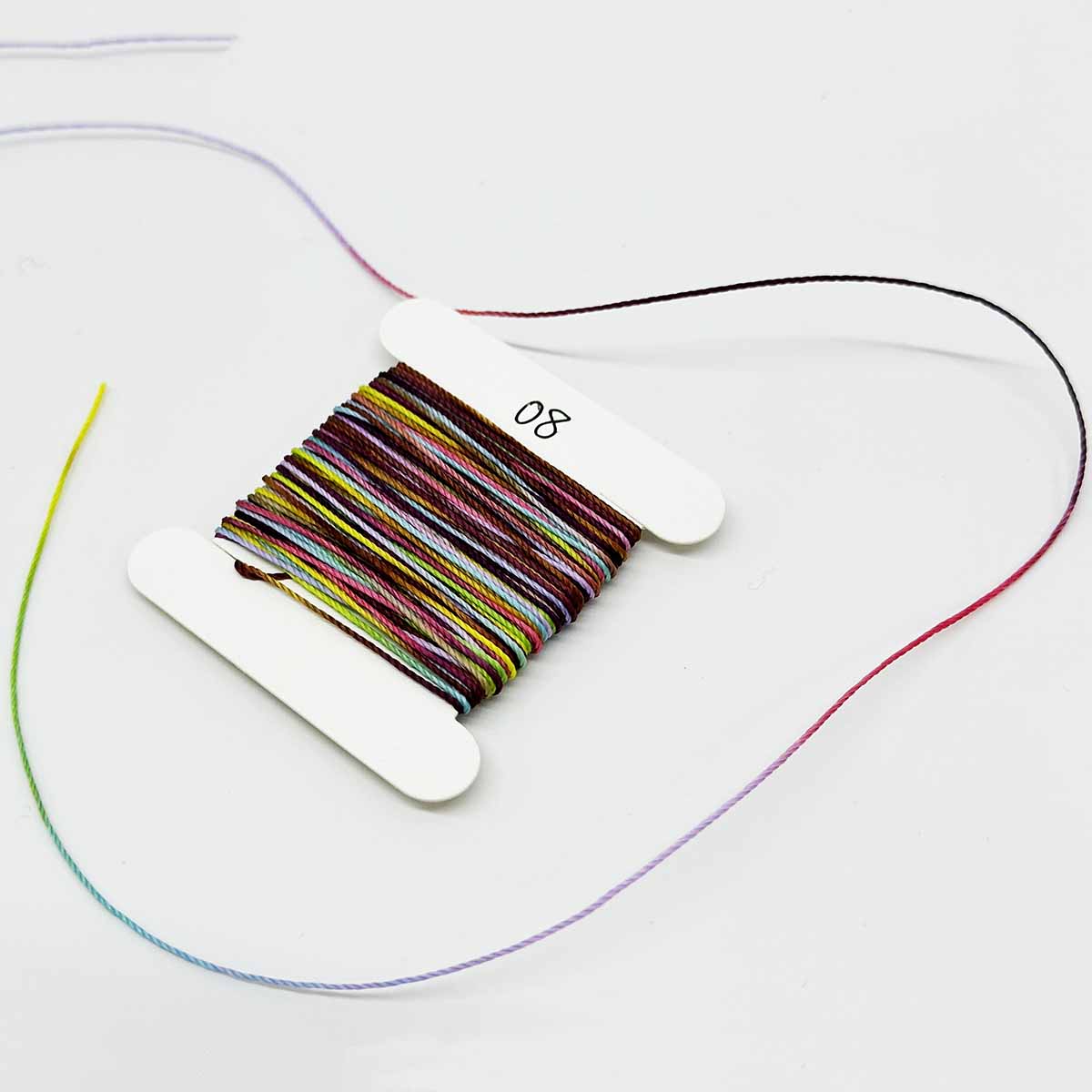 Fiasrel 9 Strands Gradient Colorful Wax Cord Rope Nylon Weaving Thread for Bracelet Handmade Craft Jewelry String