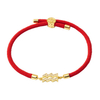 Fiasrel 18K Gold Plated Zodiac Sign Slide String Cord Friendship Bracelet Astrology Horoscope Bracelets