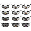 Fiasrel 12 Zodiac Bracelet Mens Bracelets Handmade Charm Leather Bracelet