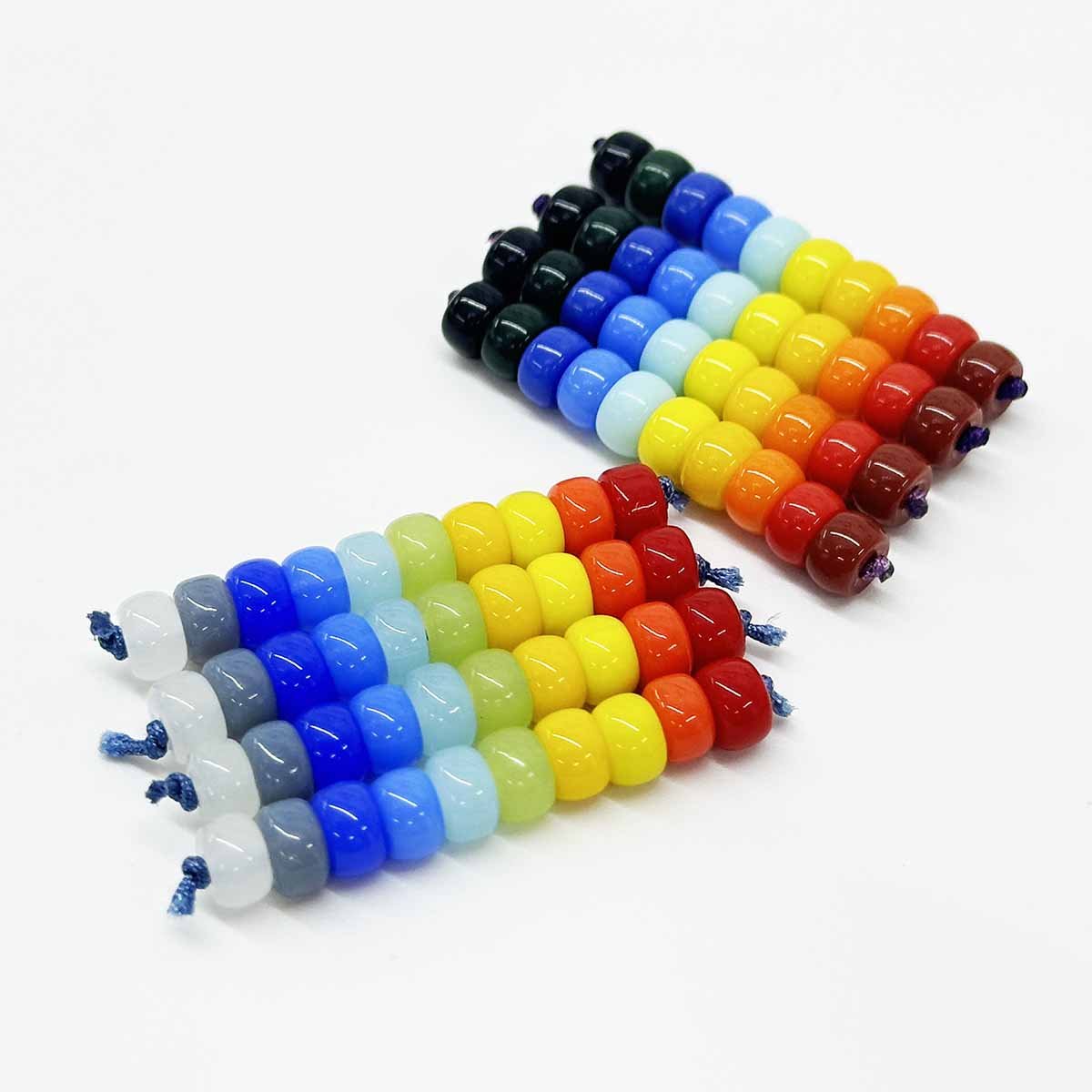 Fiasrel 10pcs/bundle Gradient Rainbow Beads