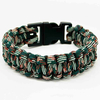 Fiasrel Army Green Camo Color Outdoor Emergency Paracord Bracelet Whistle Buckle Survival Bracelet for Camping Hiking Sports