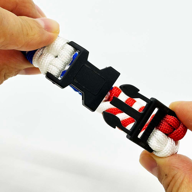 Fiasrel 3 Color Braided Woven Cross Survival Paracord Bracelet