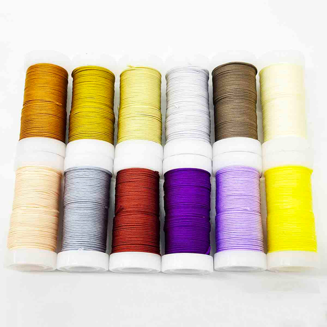Fiasrel No.72 0.8mm 12rolls/set Deep Color Series Handmade DIY Bracelets Jewelry Jade Thread