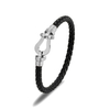 Fiasrel 18k Gold-plated Buckle Leather Bracelet High Quality Stainless Steel Buckle Fred Bracelet
