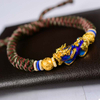 Fiasrel Copper Gold-plated Bracelet Braided Bracelet Pixiu Wealth-Attracting Bracelet
