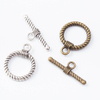 Fiasrel 10pcs Decorative Fashion Round Alloy OT Toggel Clasps for Jewelry Making