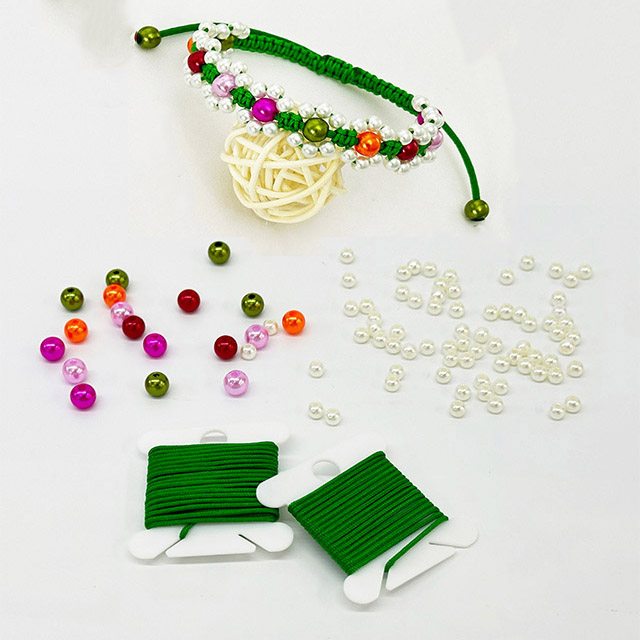 DIY Handmade Woven Green Braided Rope Bracelet Thread for Bracelet Making