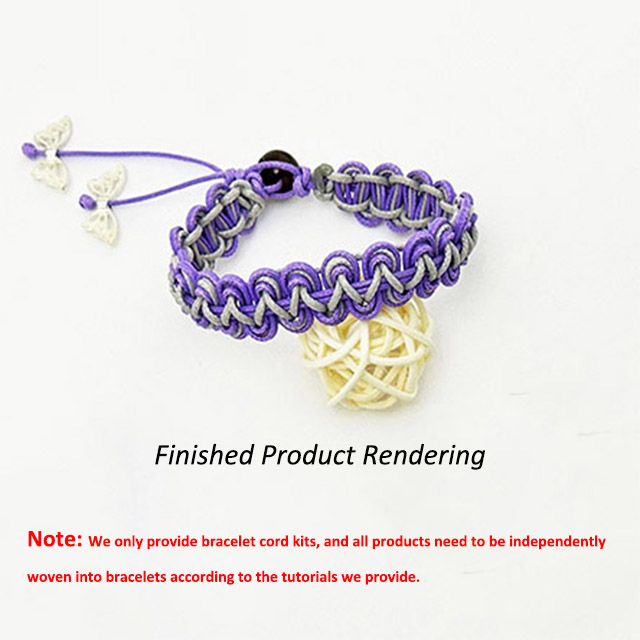 Butterfly Bead Flat Knot Handmade Bracelet Rope Thread