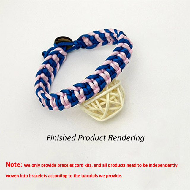 DIY Handmade Blue and Pink Jade Thread for Bracelet Making