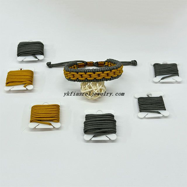 Lock Knot Yellow And Grey Fashion DIY Handmade Bracelet Thread Package for Bracelet Making