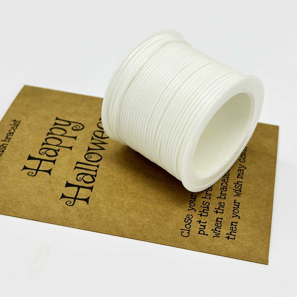 Fiasrel Halloween Thread Kit: 0.5/0.8/1.0/1.5mm 5/10/20yards Waxed Polyester Cord for Jewelry Making Necklace Earrings Bracelet Craft