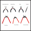 Fiasrel Professional Black Handle Anti-Slip Jewelry Pliers Multi-Type Splicing Fixing Tools Pliers