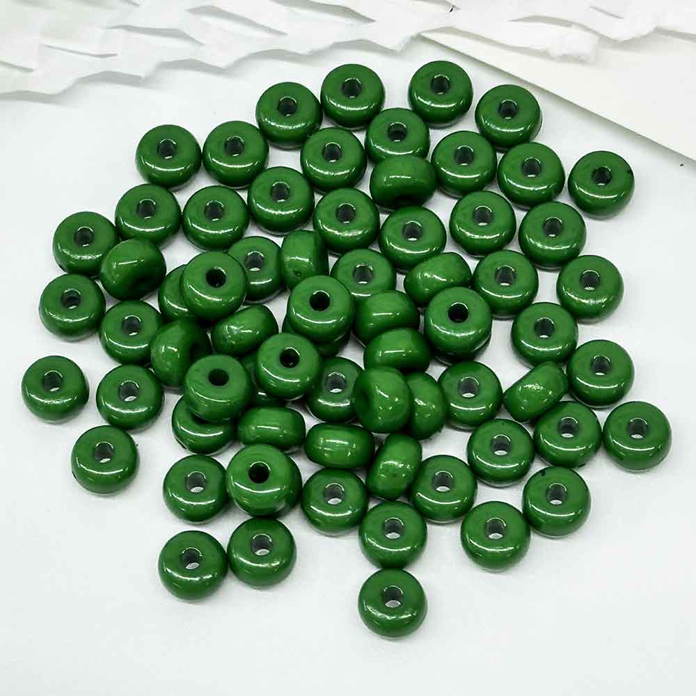 Fiasrel 50pcs Handmade Jewelry Accessories Solid Colored Acrylic Millet Loose Beads