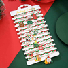 Fiasrel 12pcs Christmas Fashion Charm Bracelet Kit Santa Claus Elk Bell Woven Adjustable Festival Christmas Gift Bracelet