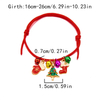 Fiasrel Christmas Handwoven Braided Bracelet Santa Claus Xmas Tree Snowman Crutch Wreath Bell Beaded Adjustable Bracelets