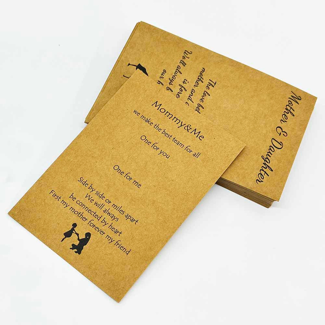 Fiasrel 20/50/100pcs Mother Daughter Bracelet Cards