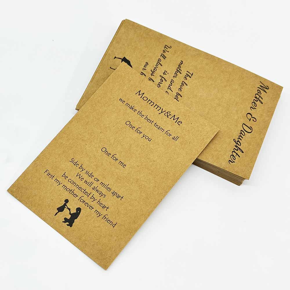 Fiasrel 20/50/100pcs Mother Daughter Bracelet Cards