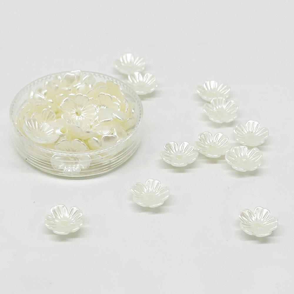 Fiasrel 50pcs Petal Beads for DIY Jewelry Making Bracelets Necklace Earrings