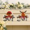 Fiasrel 1/4pcs Christmas Decorations Tree Hanging Gift Santa Elk Snowman Decoration Gift