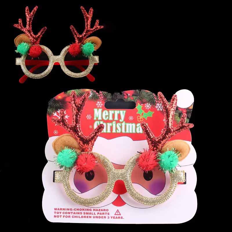 Fiasrel Christmas Decorations Glasses Adult and Children Photograph Christmas Party Decoration Supplies
