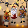 Fiasrel 1/4pcs Christmas Ornaments Santa Claus Snowman Hanging Tree Toy Doll Winter Holiday Home Decorations Kids Gifts