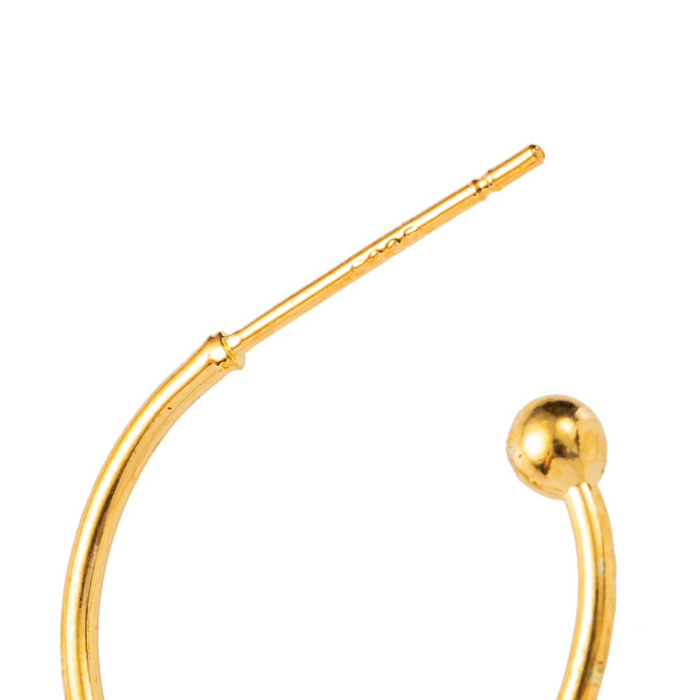 Fiasrel 5/10/50pais 18K Gold Plated Round Light Stud Earrings Accessories Brass Plated Real Gold Hypoallergenic Stud Earrings
