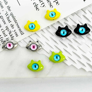 Fiasrel 10pcs Single-Eyed Monster Beads for Jewelry Making