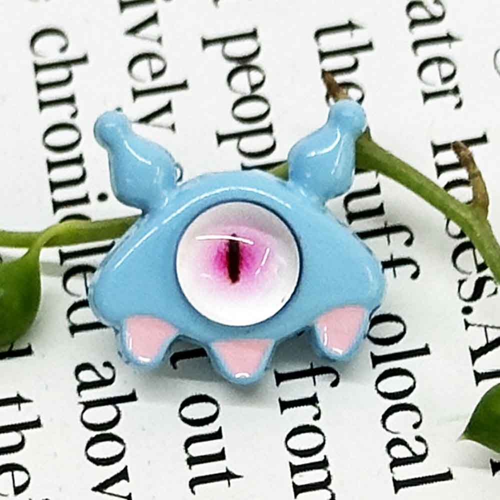 Fiasrel 10pcs Fashion Cute Simple Monster Eyes Cartoon Jewelry Beads for Women Girls