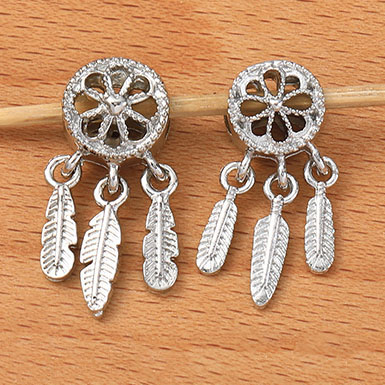 Fiasrel 5pcs Classic Style Dreamcatcher Pendant Charm Alloy Beads Accessories