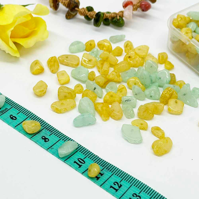 Fiasrel 1strand Irregular Shape Freeform Chip Beads for Jewelry Making DIY Bracelet