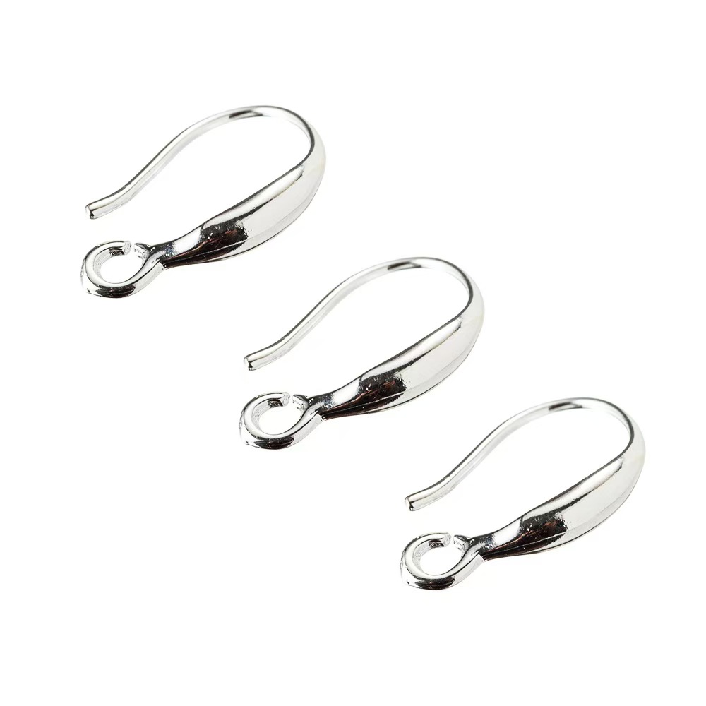Fiasrel 10pcs/lot Sterling Silver Plated Copper Earring Ear Hooks Leverback Open Earring Findings