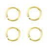 Fiasrel 100pcs 18k Gold Stainless Steel Jump Rings Multi Sizes Open Round Jump Rings