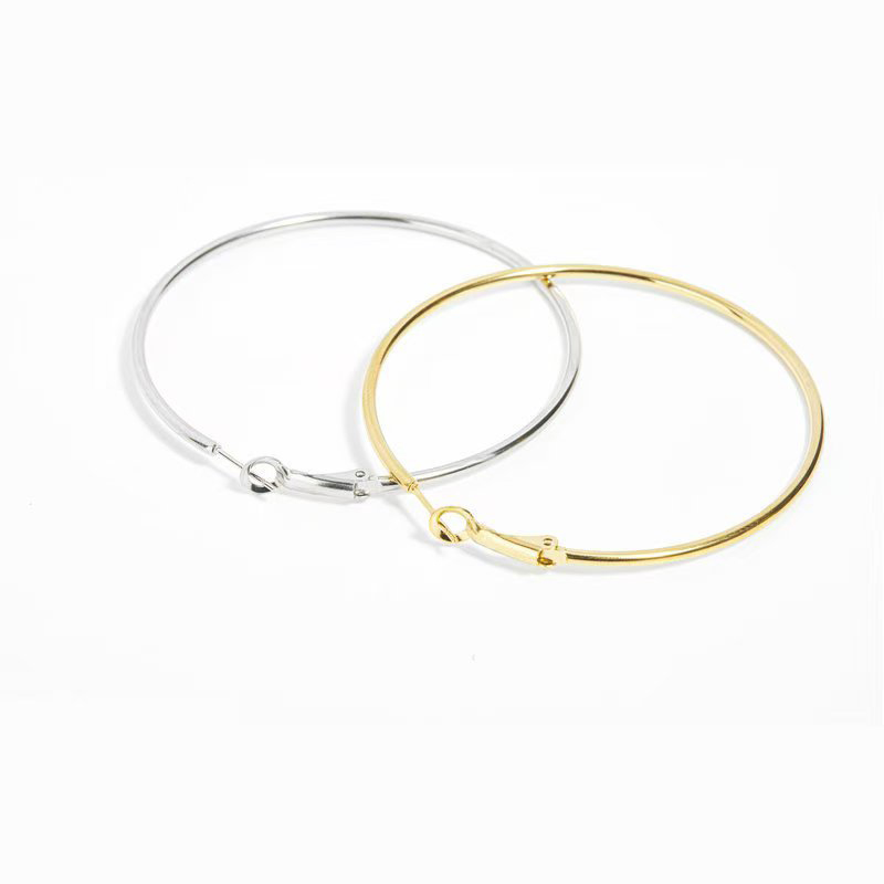 Fiasrel 5/20Pairs Stainless Steel Hypoallergenic Cartilage Loop Earring Large Hoop Earring