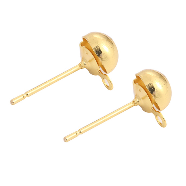 Fiasrel 10Pairs Hypoallergenic 4mm Silver Plated Ear Needles with Ball For DIY Earrings Accessories