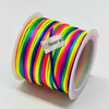 Fiasrel 30pcs 30 Color 1.5mm Rattail Satin Macrame Nylon Silk Cord Braided Jewelry String Thread for DIY Jewelry Making Craft Supplies