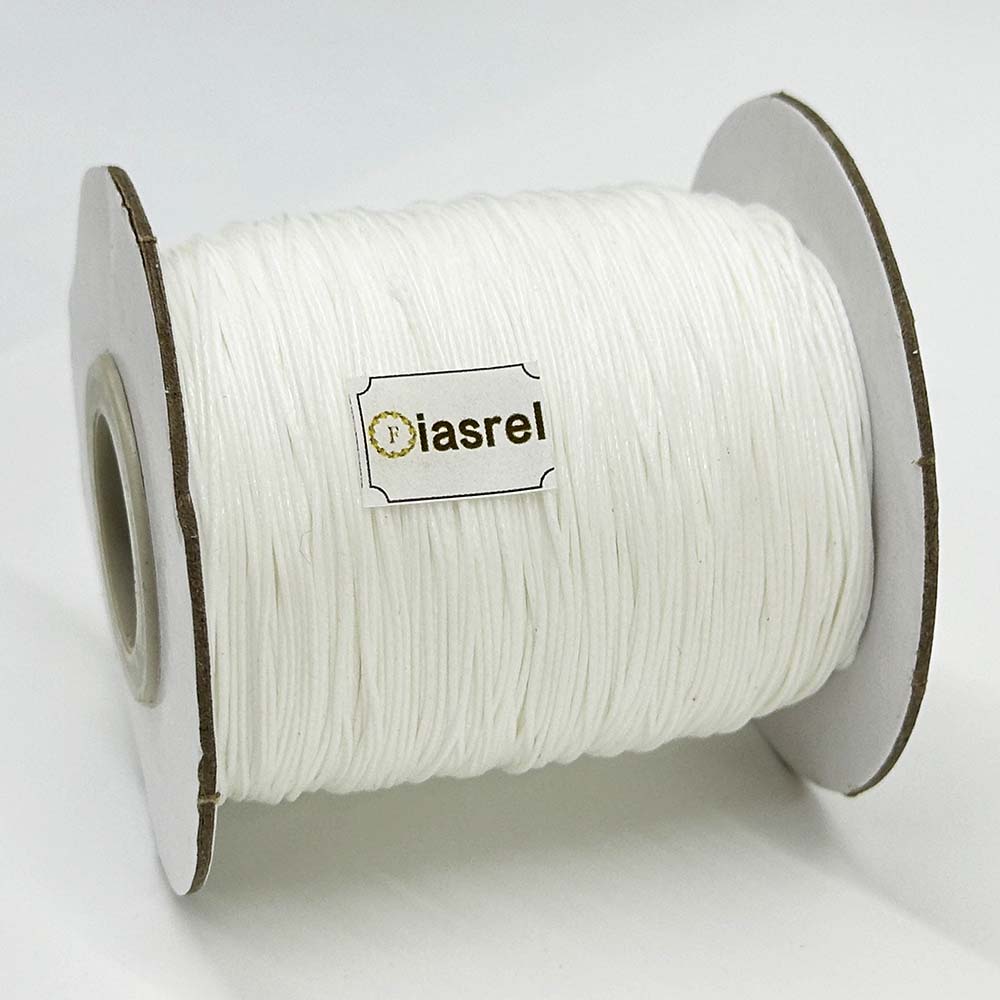 Fiasrel 1pcs 0.5/0.8/1.0/1.5 mm 170Yards Waxed Cord Waxed Polyester Thread Rattail Waxed Beading String Cord for Jewelry Bracelet Making Macrame Crafting