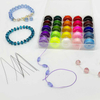 Fiasrel 25 Mixed Colors/Set Flat Elastic Thread String Elastic Crystal Beading Cord for DIY Jewelry Making Necklace Bracelet