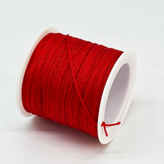 Fiasrel 1pc 0.8mm* 43Yards Weaving Jade Thread Knit Rope Colorful Chinese Knot Braided String Nylon Cord for Handmade DIY Jewelry Accessories Bracelet Necklace Making