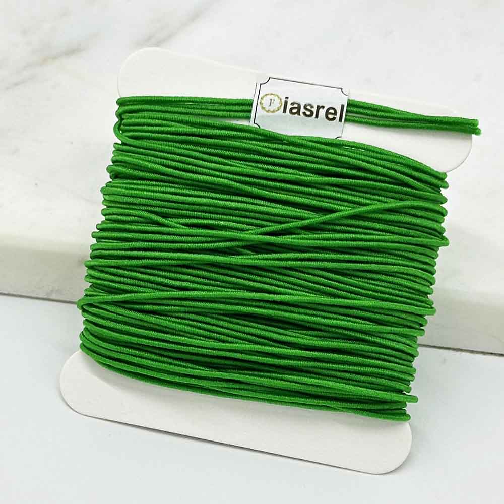 Fiasrel 1mm 24yards Braided Elastic Cord Beading Threads Stretch String Fabric Crafting Cords for Jewelry Making
