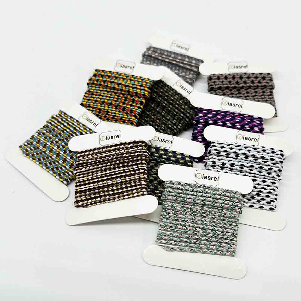 Fiasrel 10pcs 2mm Twisted Macrame Cord 4-Ply Gold Wire Braiding Beading Thread Twine Rope String for Knitting DIY Jewelry Making