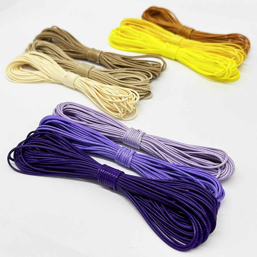 Fiasrel 1 Set DIY Jewelry Making Kit: 0.5/0.8/1.0/1.5mm 9colors - Handcrafted Wax Cord Rope PU Leather Thread String for Bracelets, Necklaces & Beading Accessories