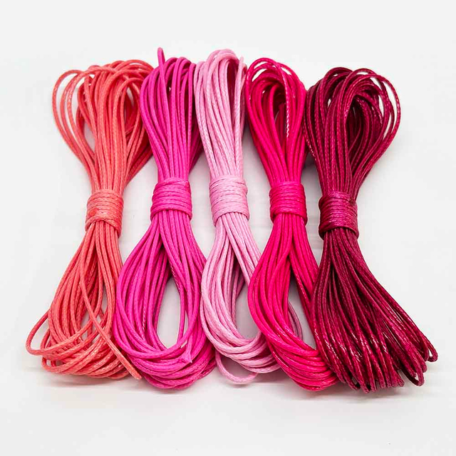 Fiasrel 0.5-1.5mm Waxed Cord Rope PU Leather Thread String for DIY Beading Braiding Bracelet Necklace Jewelry Making