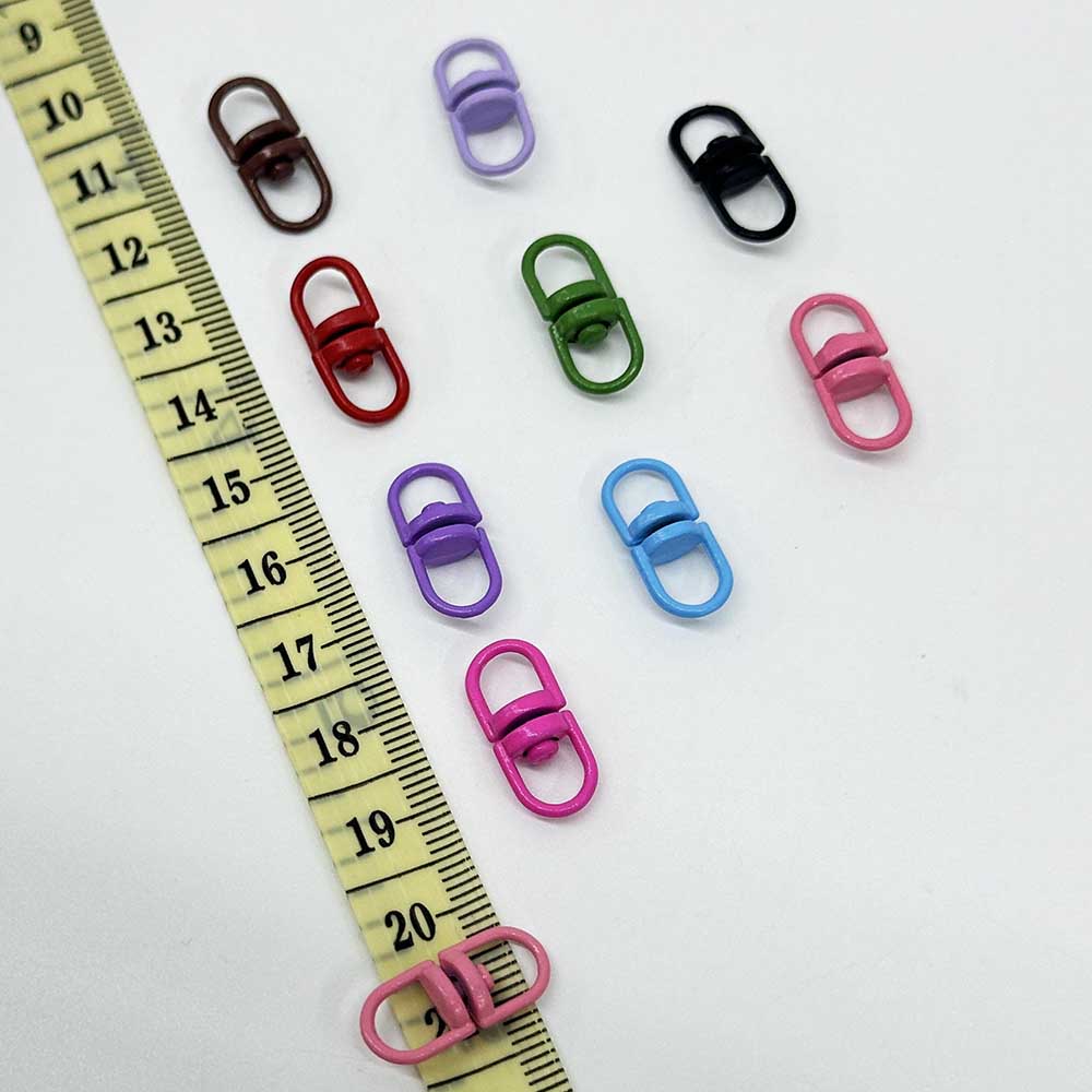 Fiasrel 10/50pcs Zinc Alloy Rotating Clasp Keychain Connectors Swivel Lobster Clasp Keychain for Jewelry Making DIY Findings