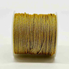 Fiasrel 0.8mm 1.0mm Golden Silver Polyester Braided Rope Cord Twisted Macrame String for DIY Crafts Home Textile Wedding Decorative SuppliesThread